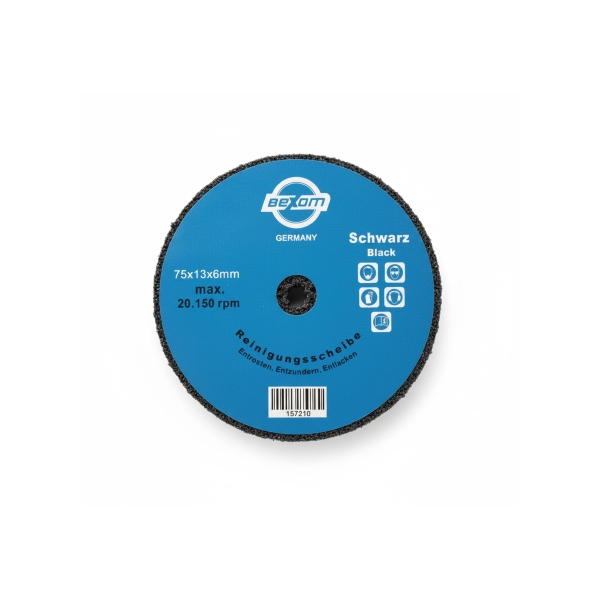 Cleaning Disc 75x13x6 mm Black – CSD Coarse Cleaning Disc for Steel, Stainless Steel & Non-Ferrous Metals